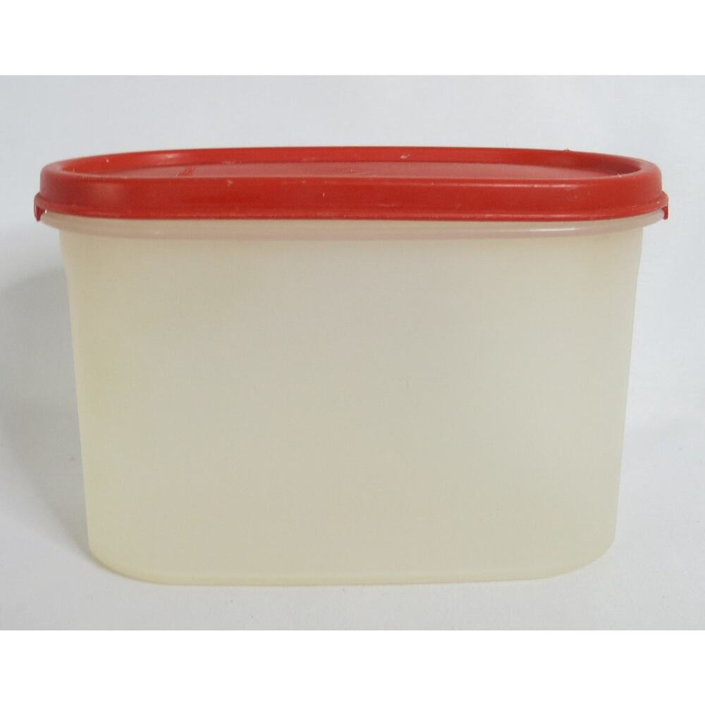 VINTAGE TUPPERWARE Modular Mate 4.75 Cup Container Red Lid 1612-23 Food Storage